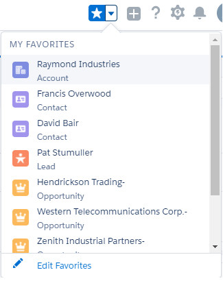 Create Bookmark using Favourite in Salesforce Lightning