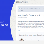 Search for Contacts Using the Account Name