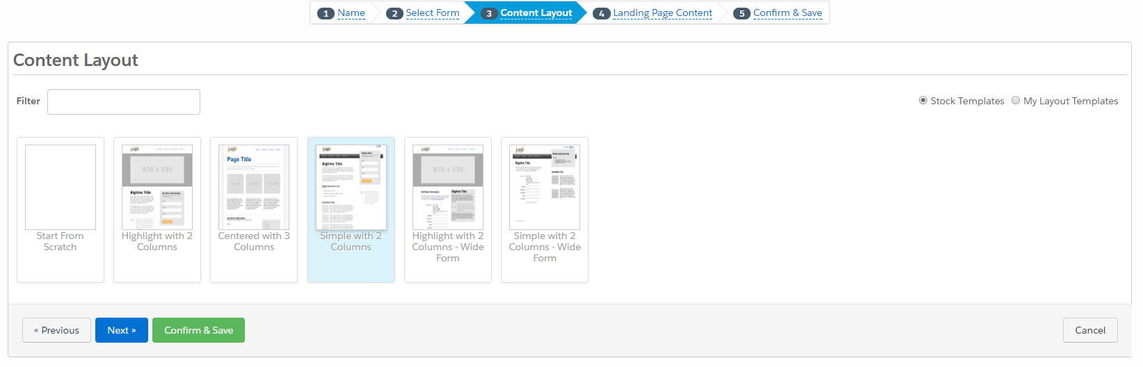 Creating a New Landing Page in Pardot