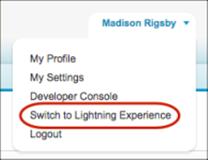 Switching Between Lightning Experience