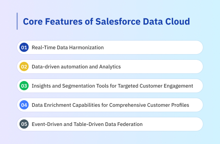 Features of salesforce data cloud